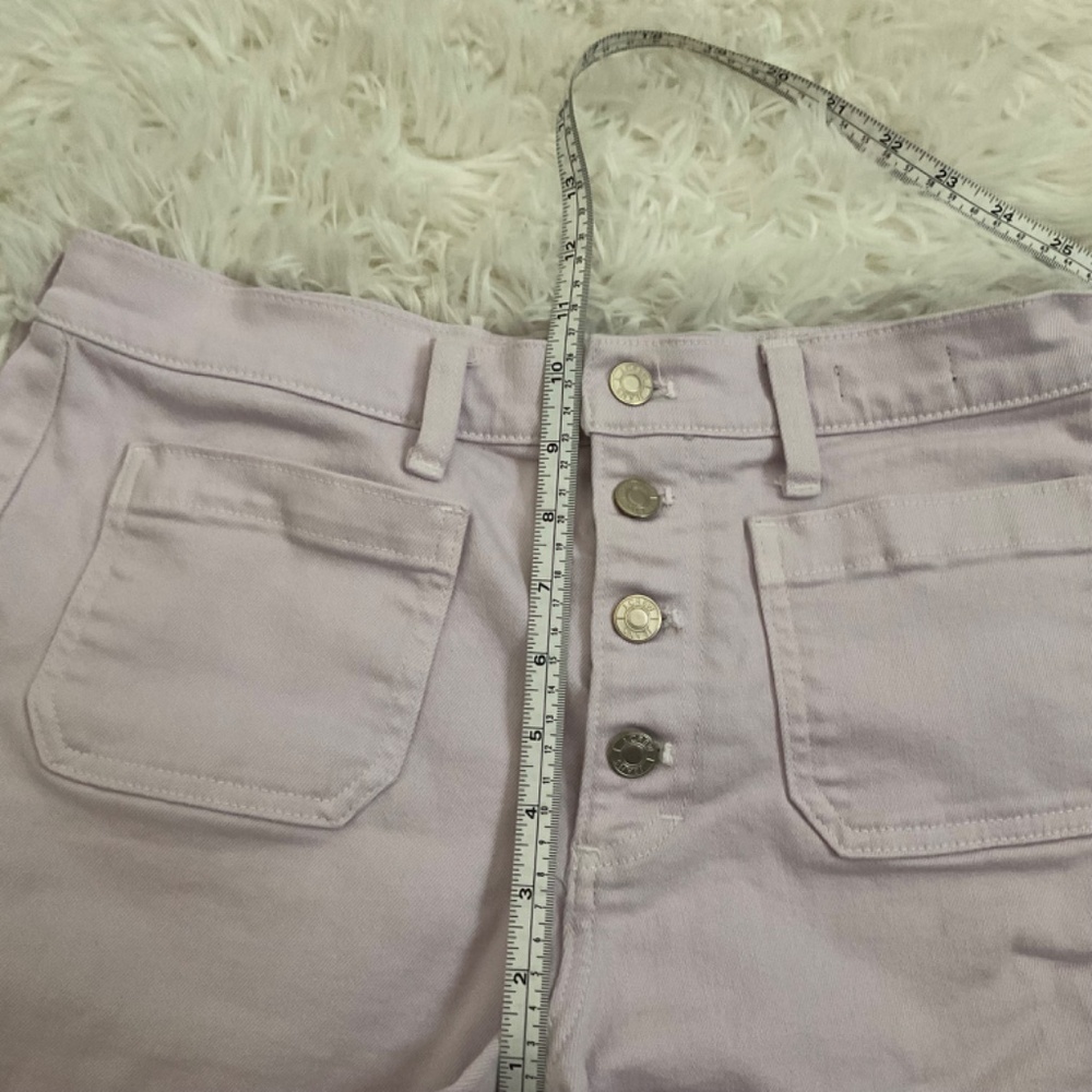 J. Crew High Rise Button Fly Jean Shorts - Lilac - Size 29 - Picture 9 of 10